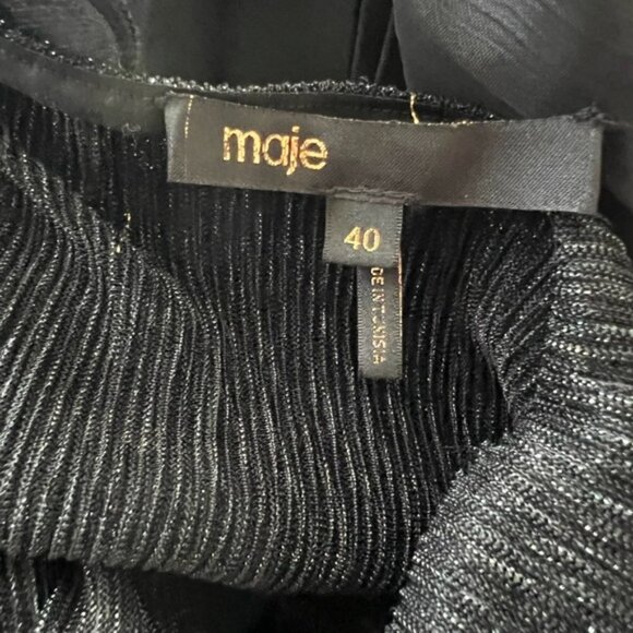 Maje Sequin Black Sheer Ddress - Picture 2 of 13